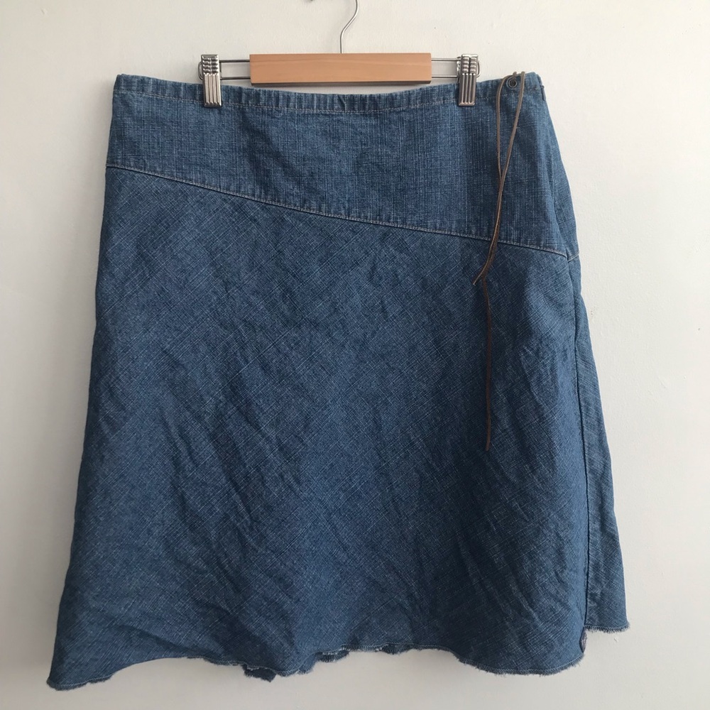 DKNY midi denim skirt